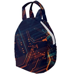 Abstract Colorful Circuit Travel Backpack by Bakwanart