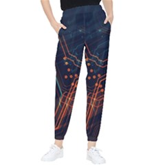 Abstract Colorful Circuit Women s Tapered Pants by Bakwanart