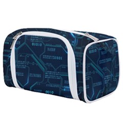 Technology Computer Circuit Boards Electricity Cpu Binary Toiletries Pouch by Bakwanart