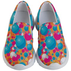 Circles Art Seamless Repeat Bright Colors Colorful Kids Lightweight Slip Ons by 99art