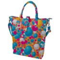 Circles Art Seamless Repeat Bright Colors Colorful Buckle Top Tote Bag View1