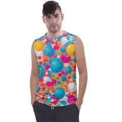 Circles Art Seamless Repeat Bright Colors Colorful Men s Regular Tank Top by 99art