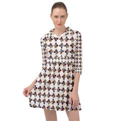 Mixed Abstract Colors Pattern Mini Skater Shirt Dress by dflcprintsclothing