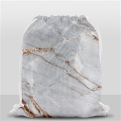 Gray Light Marble Stone Texture Background Drawstring Bag (small) by Vaneshart
