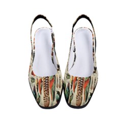 Feathers Birds Vintage Art Women s Classic Slingback Heels by Vaneshart