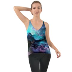Abstract Graphics Nebula Psychedelic Space Chiffon Cami by 99art