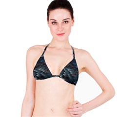 Architectural Design Abstract 3d Neon Glow Industry Bikini Top by 99art