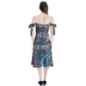 Graffiti Art Psychedelic Art Graphic Design Modern Art Shoulder Tie Bardot Midi Dress View2