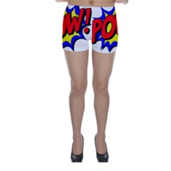 Pow Comic Comic Book Fight Skinny Shorts by 99art