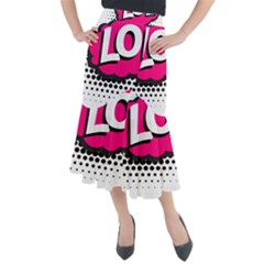 Lol-acronym-laugh-out-loud-laughing Midi Mermaid Skirt by 99art