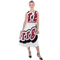 Comic-text-frustration-bother Midi Tie-back Chiffon Dress by 99art