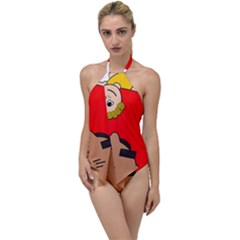 Comic-characters-grandfather Go With The Flow One Piece Swimsuit by 99art