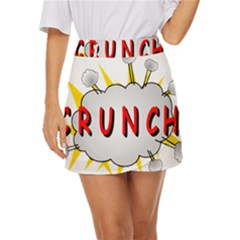 Comic-noise-paleness-explosion Mini Front Wrap Skirt by 99art