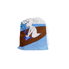 Spirit-boat-funny-comic-graphic Drawstring Pouch (small) by 99art