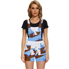 Spirit-boat-funny-comic-graphic Short Overalls by 99art