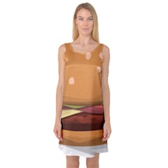 Hamburger-cheeseburger-burger-lunch Sleeveless Satin Nightdress by 99art
