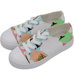 Seasons-of-the-year-year-tree Kids  Low Top Canvas Sneakers by 99art