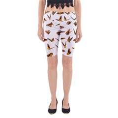 Butterfly Butterflies Insect Swarm Yoga Cropped Leggings by 99art