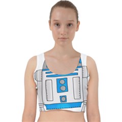Technology-clip-art-r2d2 Velvet Racer Back Crop Top by 99art