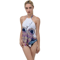 Drawing-astronaut Go With The Flow One Piece Swimsuit by 99art