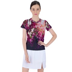 Pink Flower Women s Sports Top by artworkshop