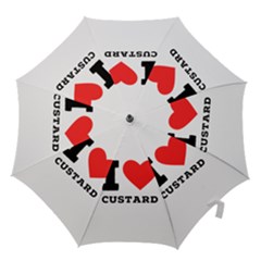 I Love Custard Hook Handle Umbrellas (small) by ilovewhateva