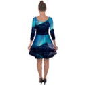Aurora Borealis Mountain Reflection Quarter Sleeve Skater Dress View2