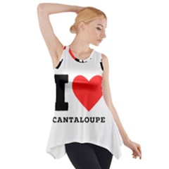 I Love Cantaloupe  Side Drop Tank Tunic by ilovewhateva