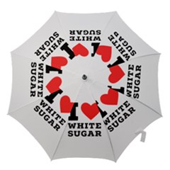 I Love White Sugar Hook Handle Umbrellas (small) by ilovewhateva