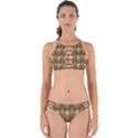 Brown Abstract Background Texture Pattern Seamless Perfectly Cut Out Bikini Set View1