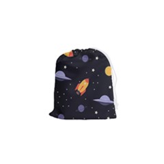 Cosmos Rockets Spaceships Ufos Drawstring Pouch (xs) by Cowasu