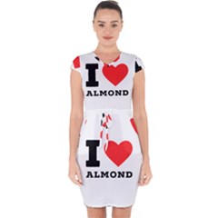 I Love Almond  Capsleeve Drawstring Dress  by ilovewhateva