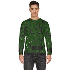 Circuit Board Conductor Tracks Men s Fleece Sweatshirt by Cowasu