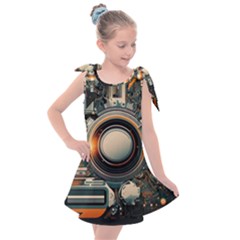 Illustrations Technology Robot Internet Processor Kids  Tie Up Tunic Dress by Cowasu