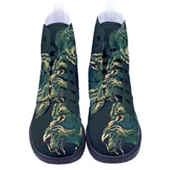 Angry Male Lion High-top Canvas Sneakers by Cowasu
