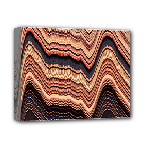 Jagged Pink Amplitude Waves Deluxe Canvas 14  X 11  (stretched) by Bangk1t