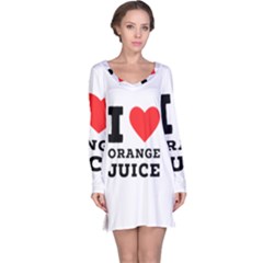 I Love Orange Juice Long Sleeve Nightdress by ilovewhateva