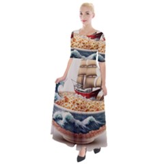 Noodles Pirate Chinese Food Food Half Sleeves Maxi Dress by Ndabl3x