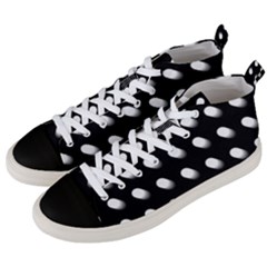 Background Dots Circles Graphic Men s Mid-top Canvas Sneakers by Ndabl3x