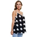 Background Dots Circles Graphic Casual Spaghetti Strap Chiffon Top View3