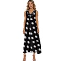 Background Dots Circles Graphic V-Neck Sleeveless Loose Fit Overalls View1