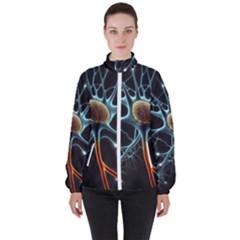 Organism Neon Science Women s High Neck Windbreaker by Ndabl3x