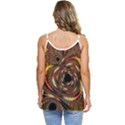 Geometric Art Fractal Abstract Art Casual Spaghetti Strap Chiffon Top View4