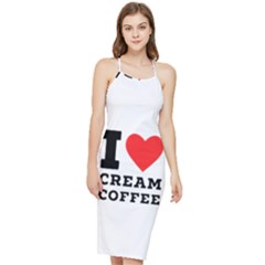 I Love Cream Coffee Bodycon Cross Back Summer Dress by ilovewhateva