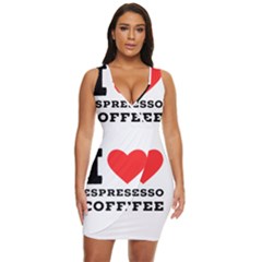 I Love Espresso Coffee Draped Bodycon Dress by ilovewhateva