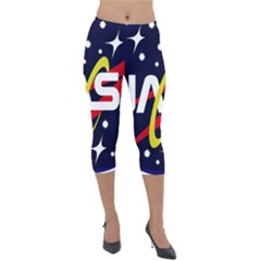 Nasa Insignia Lightweight Velour Capri Leggings  by Wav3s