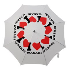 I Love Wasabi Hook Handle Umbrellas (small) by ilovewhateva
