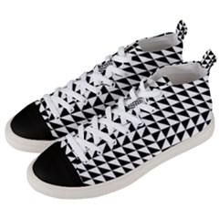 Optical Illusion Black Men s Mid-top Canvas Sneakers by Ndabl3x
