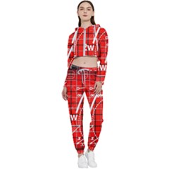 Geometry Mathematics Cube Cropped Zip Up Lounge Set by Ndabl3x