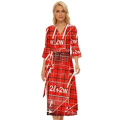 Geometry Mathematics Cube Midsummer Wrap Dress by Ndabl3x